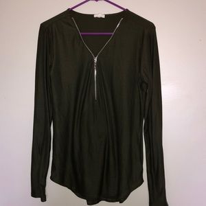 Long sleeve green shirt